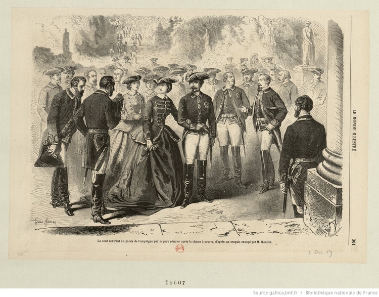 La Cour rentrant à Compiègne après la chasse - 1859 - Estampes - © BNF